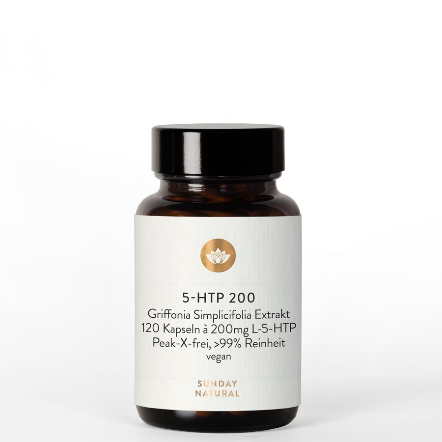 5HTP 200 mg, dosage élevé, Griffonia Simplicifolia naturel, 120 gélules