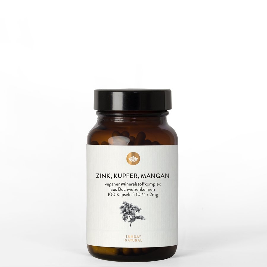 Zinc, cuivre, manganèse issus de sarrasin germé, 100 gélules