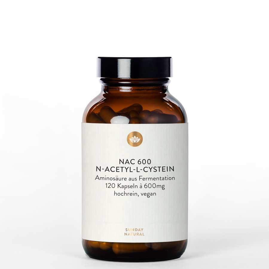 NAC N-acétylcystéine 600 mg, vegan. 120 gélules