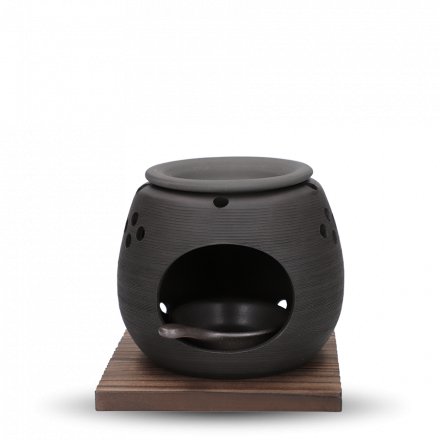Réchaud Noir Pour Le Fumage Du Thé, Consumation Lente