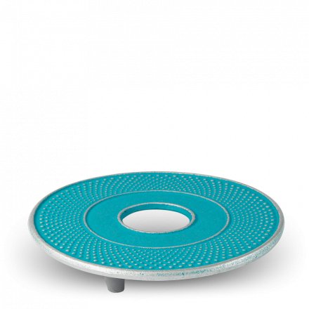 Théière En Fonte, Sous-Théière Arare Turquoise, Iwachu