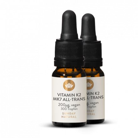 Vitamine K2 Mk7 200µg tout-trans Vegan dosage élevé 600 gouttes