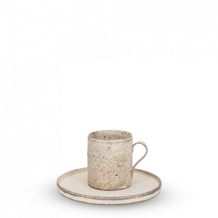 Takashi Endoh demi-tasse et soucoupe blanches