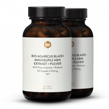 Extrait + poudre d'Agaricus Blazei Murill (ABM) bio en gélules