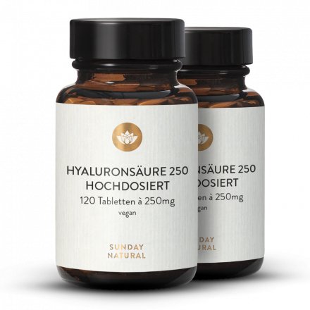 Acide Hyaluronique 250mg Dosage Élevé Vegan, Fermentation
