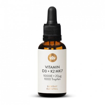 Vitamine D3 1000 UI + K2 Mk7 20 µg