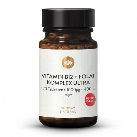 Vitamine B12 + Acide Folique MH3A® 1000µg + Complexe De Folate 400µg