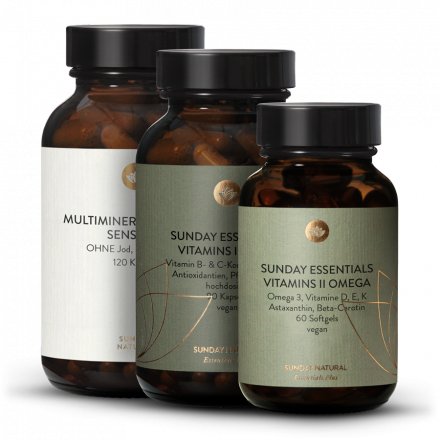 Coffret médecine orthomoléculaire Forte Multimineral Sensitive +  Vitamins I Forte + Vitamins II Omega