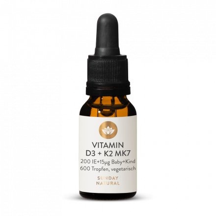 VITAMINE D3 + K2 MK7 200 UI + 15 µg
