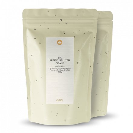Poudre de fleurs d'hibiscus bio