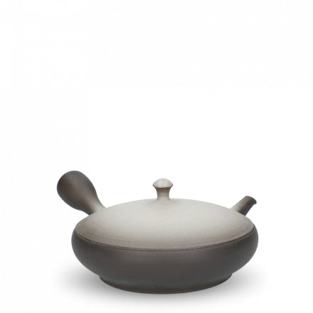Kyusu Tokoname Junzo Maekawa Bokashi noir et blanc