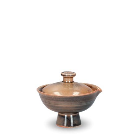 Gaiwan Xu Ni cuit au feu de bois avec socle et bec verseur