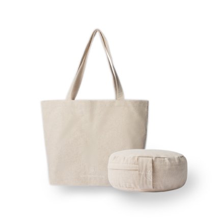 Coffret avec coussin de méditation et sac
