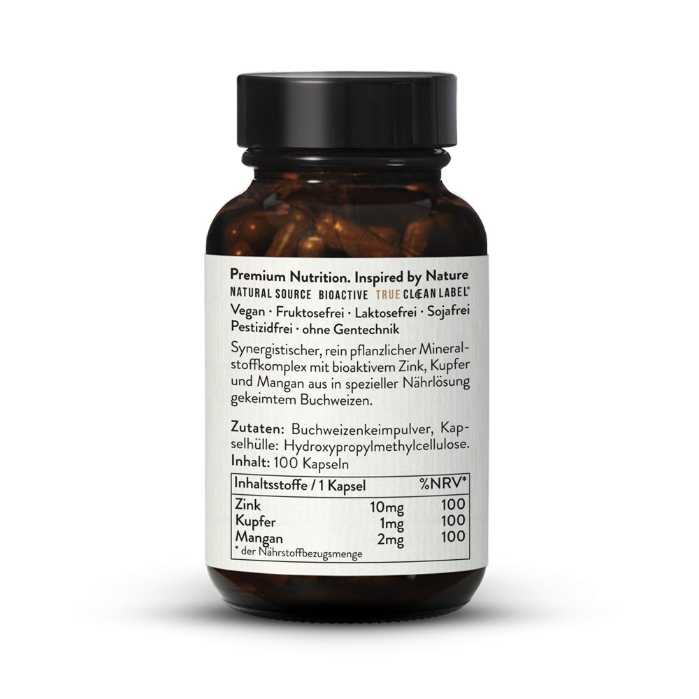 Zinc + cuivre + manganèse issus de sarrasin germé / 2x100 gélules