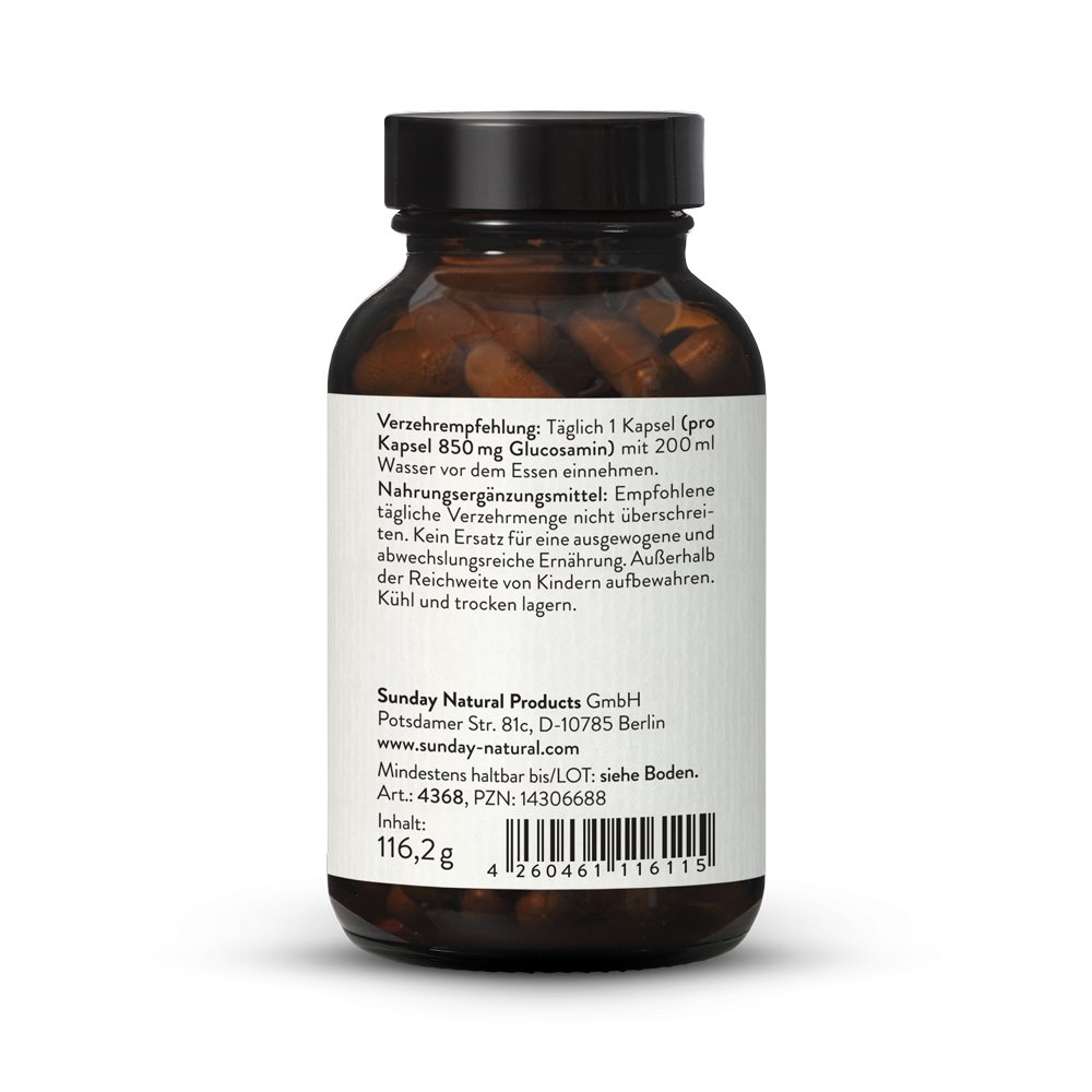 Sulfate de Dglucosamine végétal, dosage élevé avec 850 mg par gélule