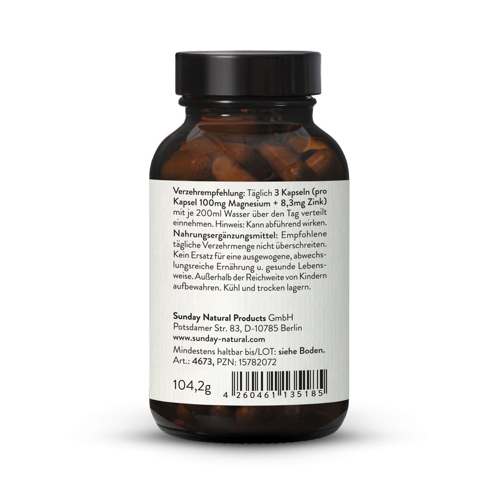 Malate de magnésium + bisglycinate de zinc ZMA en gélules / bioactif
