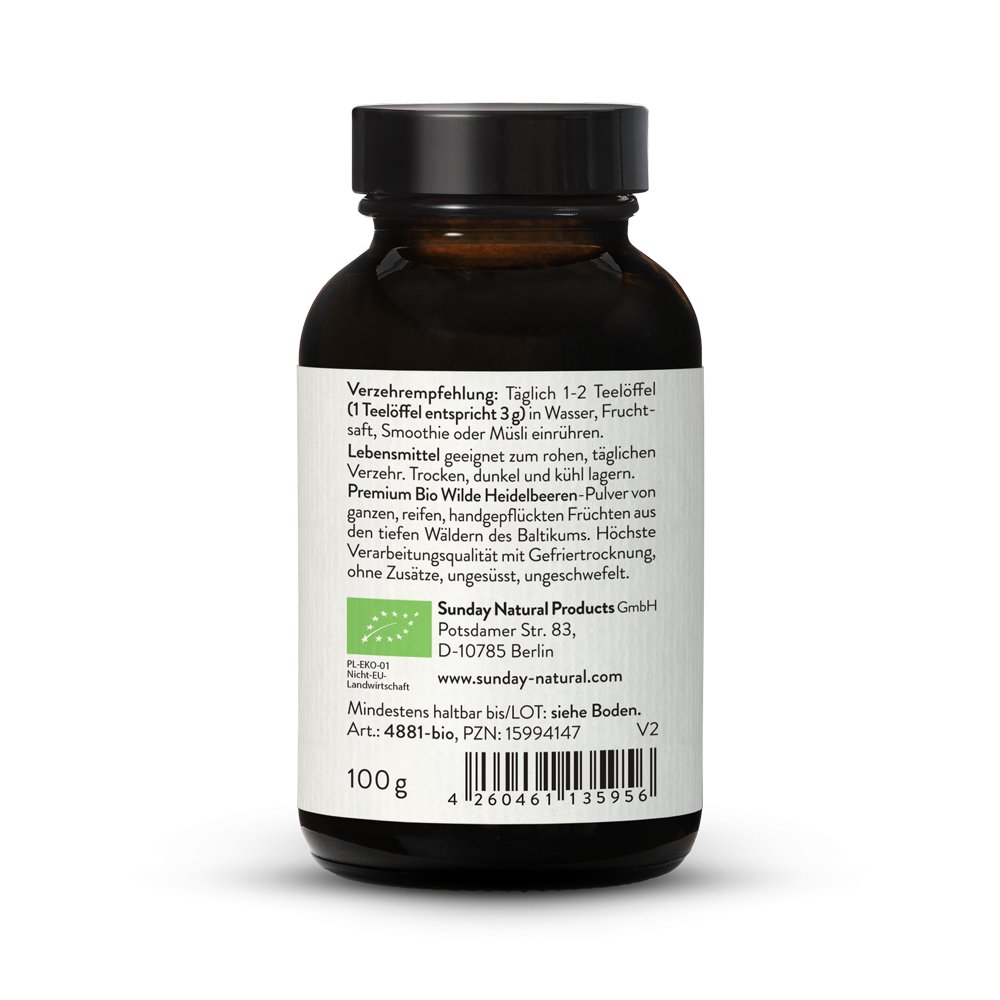 Myrtilles Lyophilisées - Sachet Individuel De 8 Portions - Conservation 30 Ans - Pour Survivalisme Et Snacks Sains