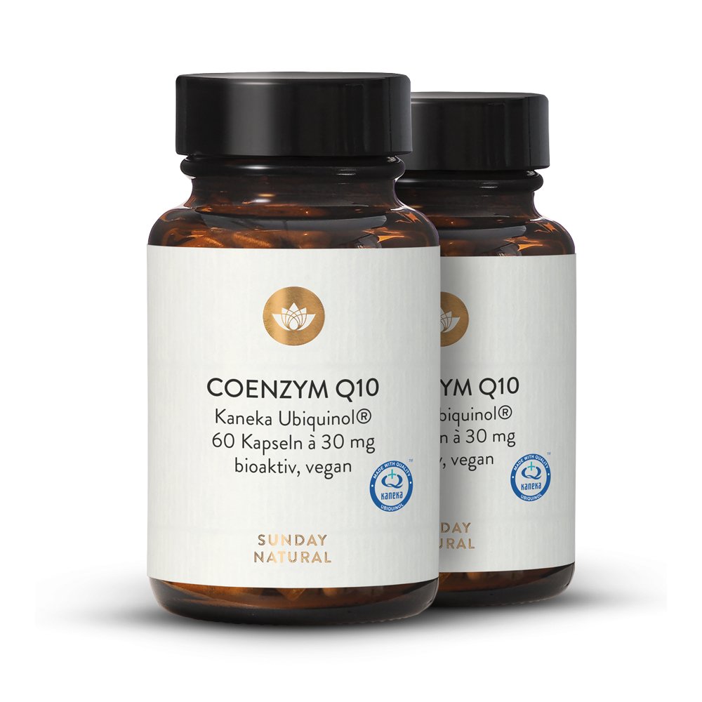 Coenzyme Q10 Ubiquinol 30 mg vegan de Kaneka. 2 x 60 gélules Sunday