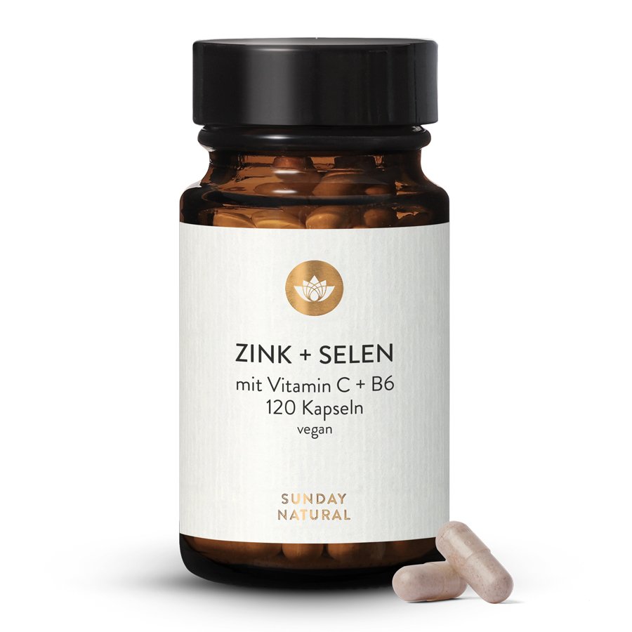 Zinc & sélénium + cofacteurs vitamine C et vitamine B6. 120 gélules