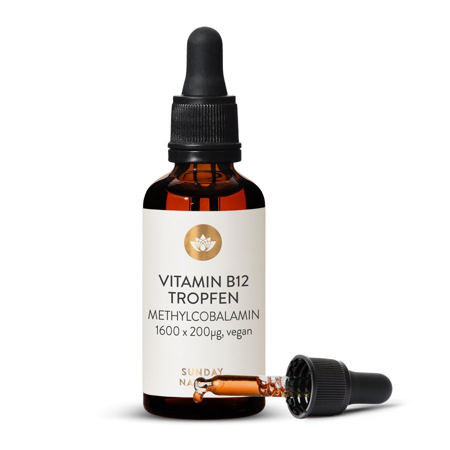 Vitamine B12 gouttes 200µg (méthylcobalamine), vegan Sunday Natural