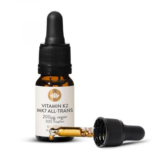Vitamine K2 Mk7 200 µg tout-trans vegan dosage élevé 300 Gouttes