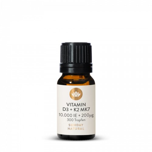 Vitamines D3 10 000 Ui + K2 Mk7 200µg All-Trans 300 Gouttes