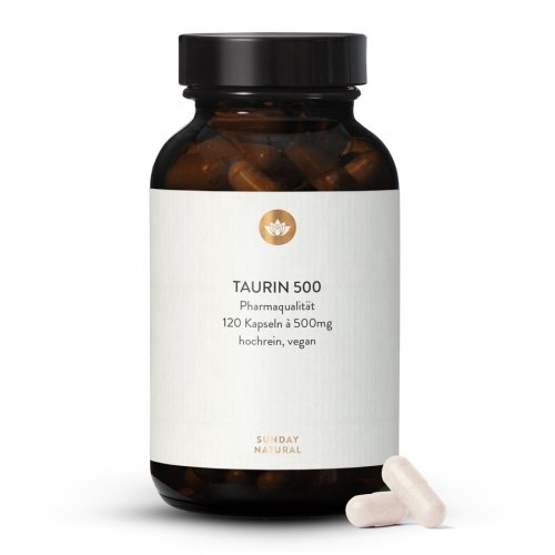 Taurine 500 En Gélules, Haute Pureté, Vegan