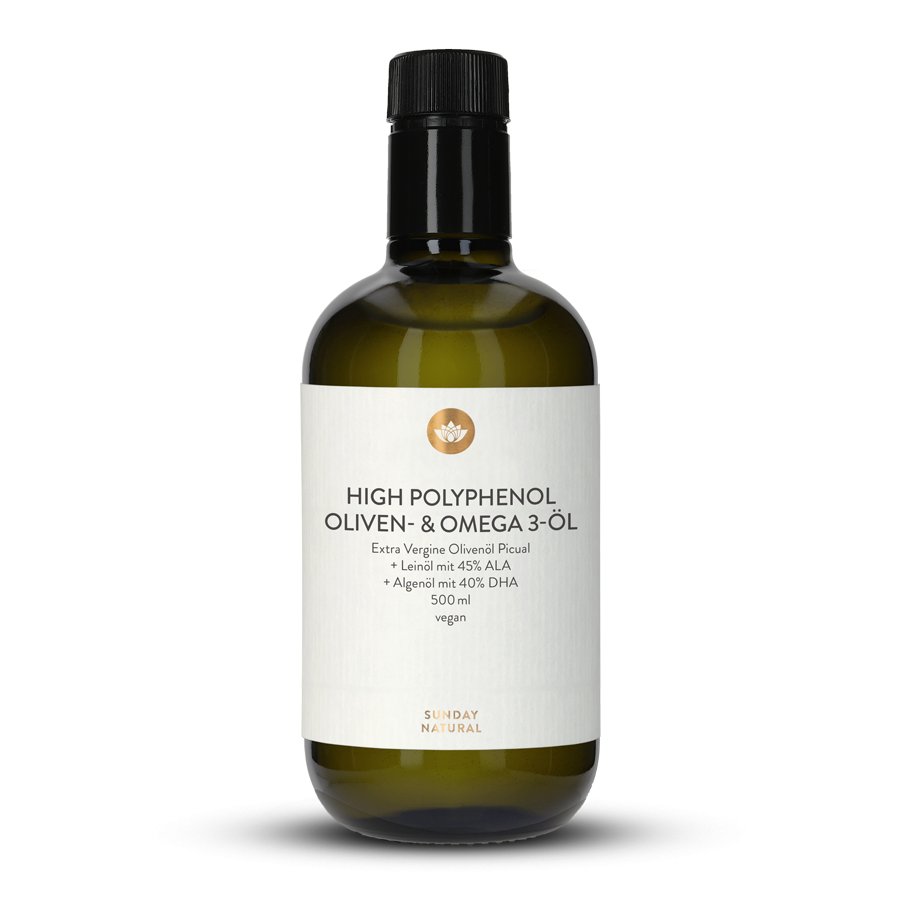 Huile d'olive & d'oméga-3 riche en polyphénols